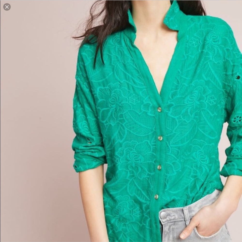Akemi + Kim Abacos eyelet oversized tunic